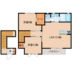 古庄駅 徒歩9分 2階の物件間取画像